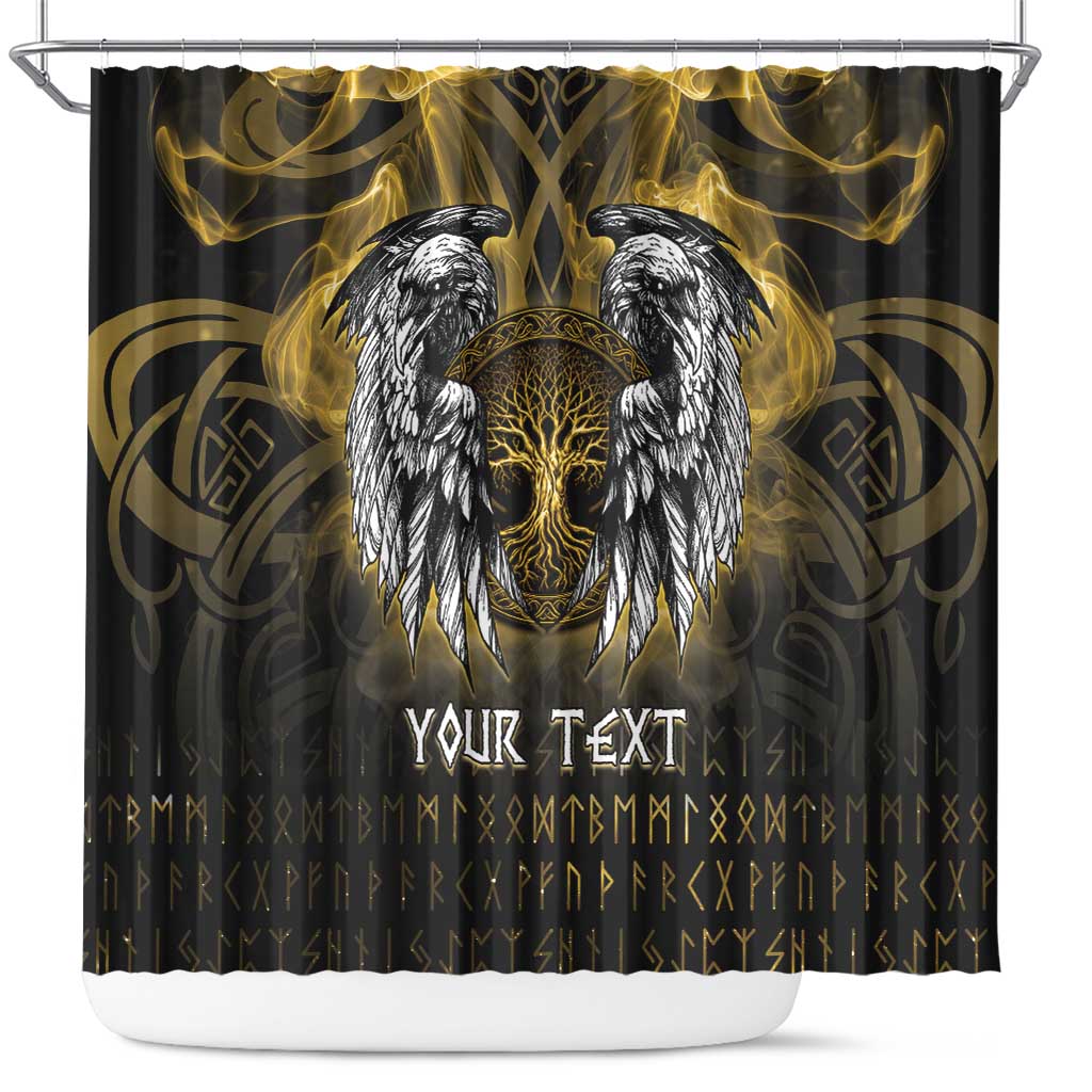 Personalized Cornwall Celtic Chough Shower Curtain With Tree Of Life - Wonder Print Shop