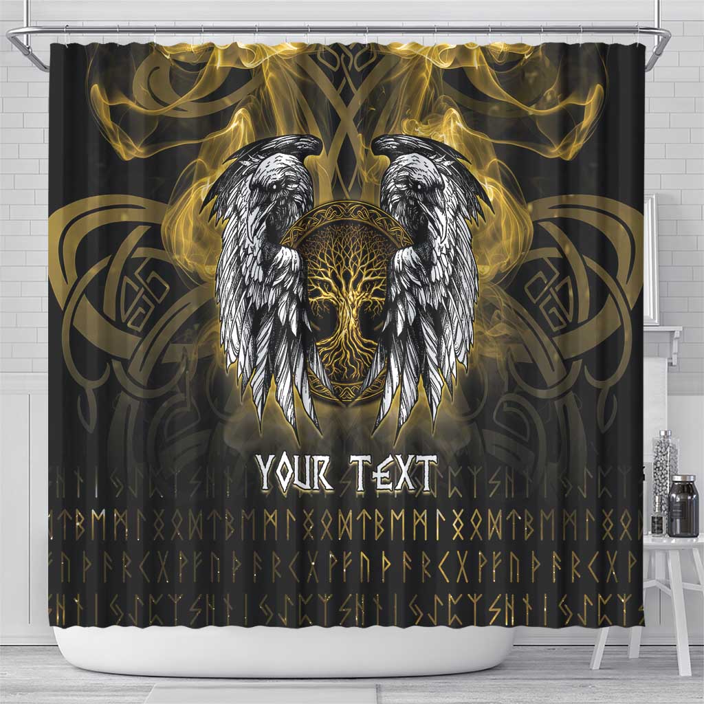 Personalized Cornwall Celtic Chough Shower Curtain With Tree Of Life - Wonder Print Shop