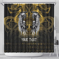Personalized Cornwall Celtic Chough Shower Curtain With Tree Of Life - Wonder Print Shop