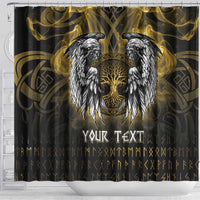 Personalized Cornwall Celtic Chough Shower Curtain With Tree Of Life - Wonder Print Shop