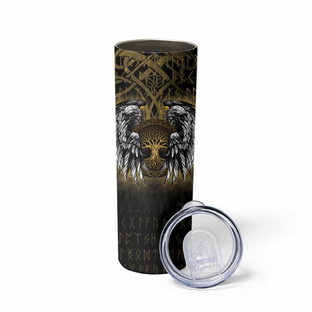 Personalized Cornwall Celtic Chough Skinny Tumbler With Tree Of Life - Wonder Print Shop
