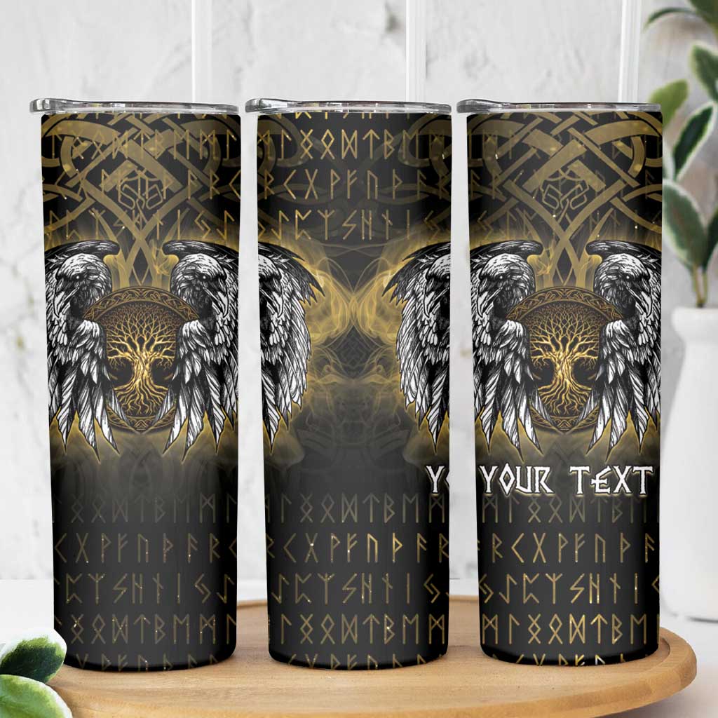 Personalized Cornwall Celtic Chough Skinny Tumbler With Tree Of Life - Wonder Print Shop