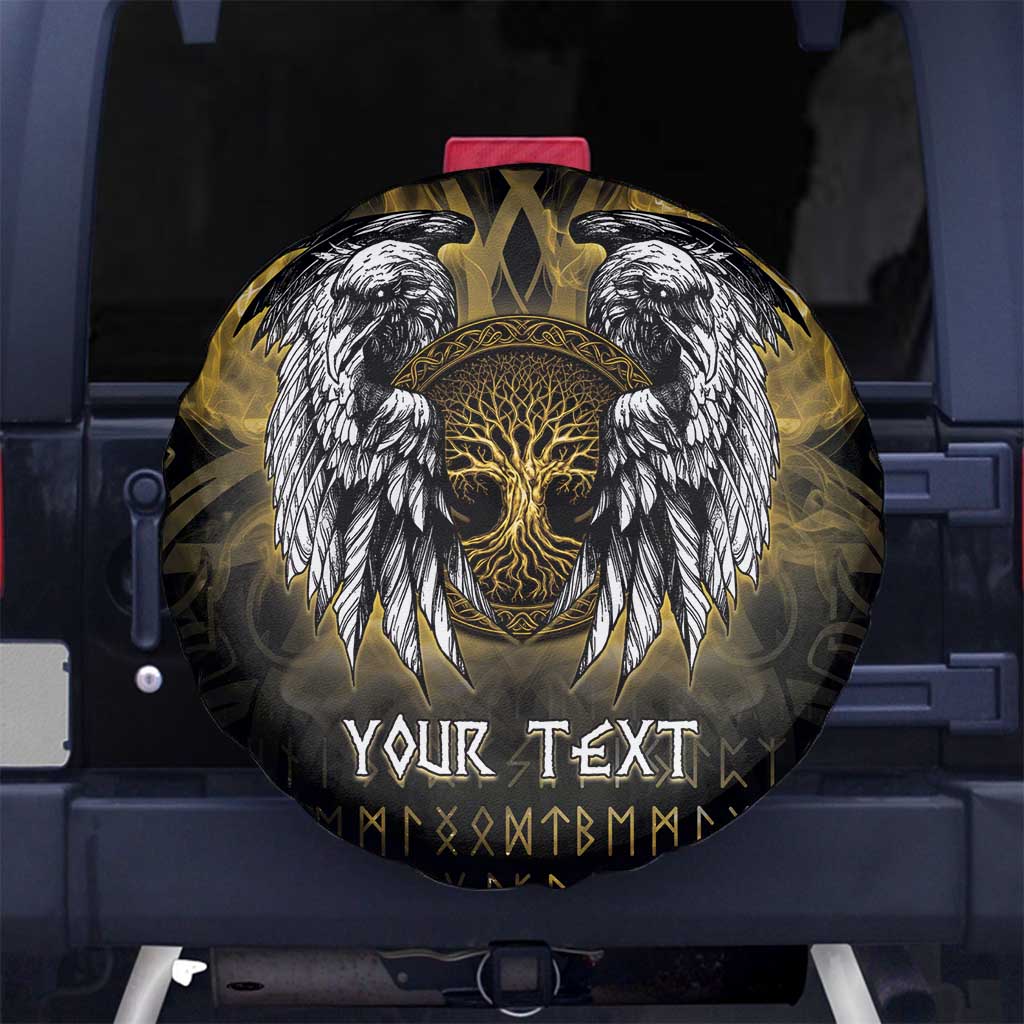 Personalized Cornwall Celtic Chough Spare Tire Cover With Tree Of Life - Wonder Print Shop