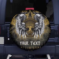 Personalized Cornwall Celtic Chough Spare Tire Cover With Tree Of Life - Wonder Print Shop