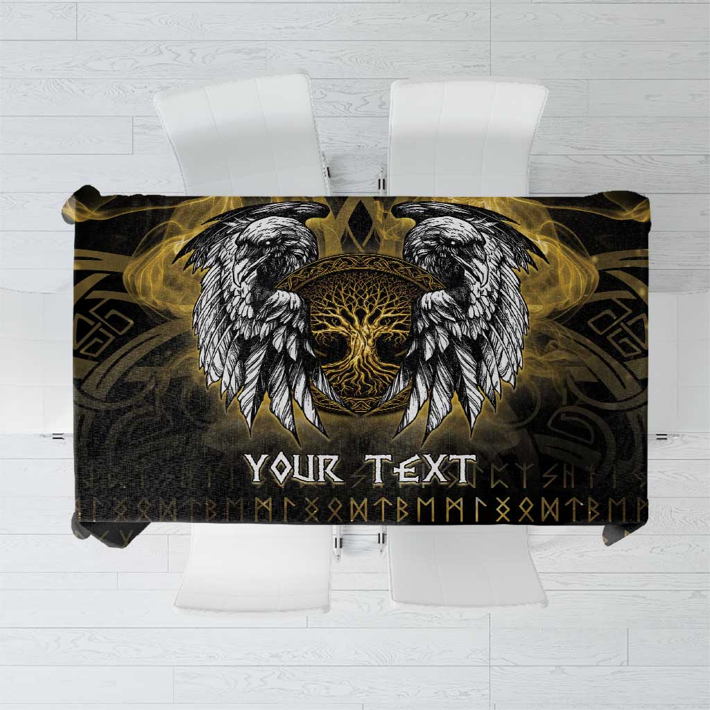Personalized Cornwall Celtic Chough Tablecloth With Tree Of Life - Wonder Print Shop