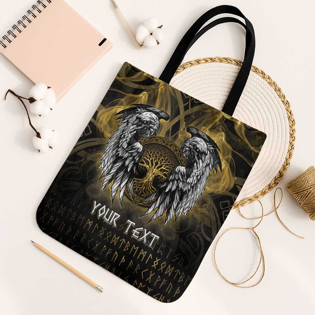 Personalized Cornwall Celtic Chough Tote Bag With Tree Of Life - Wonder Print Shop