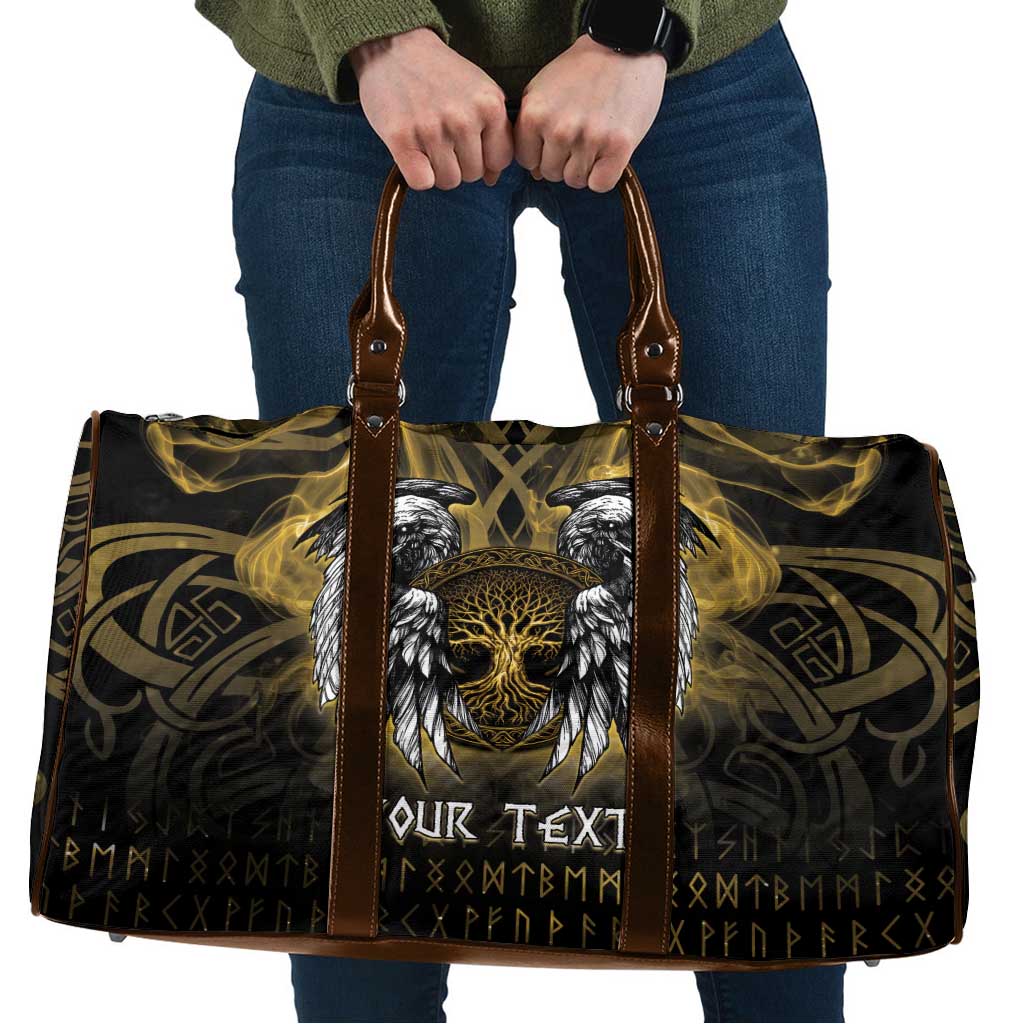 Personalized Cornwall Celtic Chough Travel Bag With Tree Of Life - Wonder Print Shop