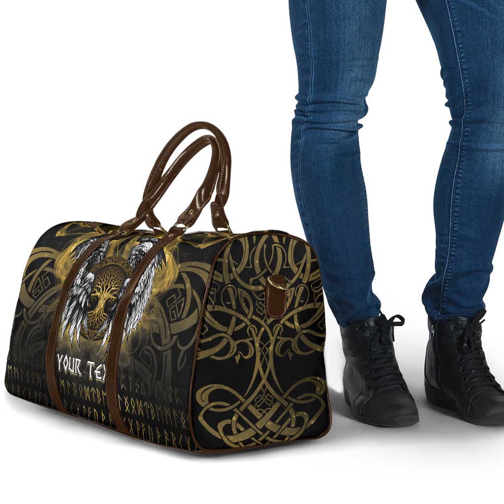 Personalized Cornwall Celtic Chough Travel Bag With Tree Of Life - Wonder Print Shop