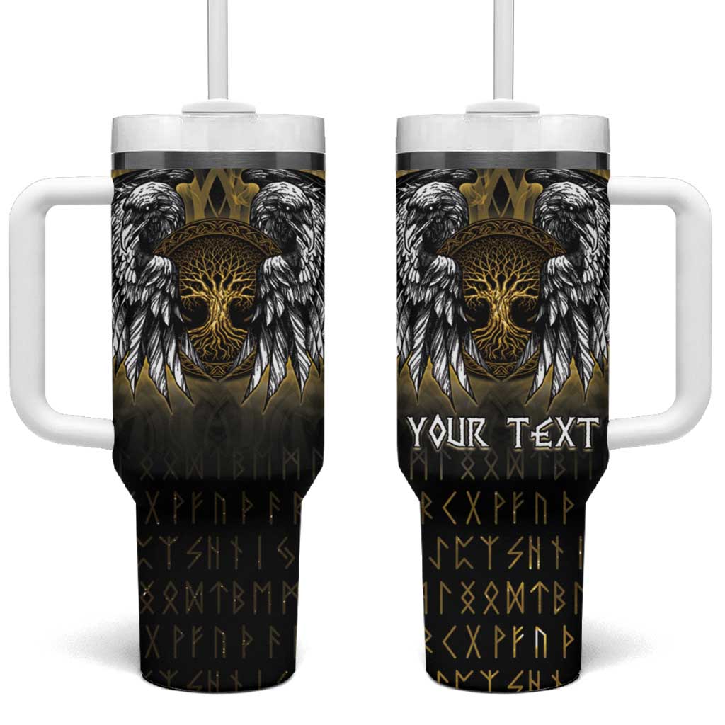 Personalized Cornwall Celtic Chough Tumbler With Handle With Tree Of Life - Wonder Print Shop