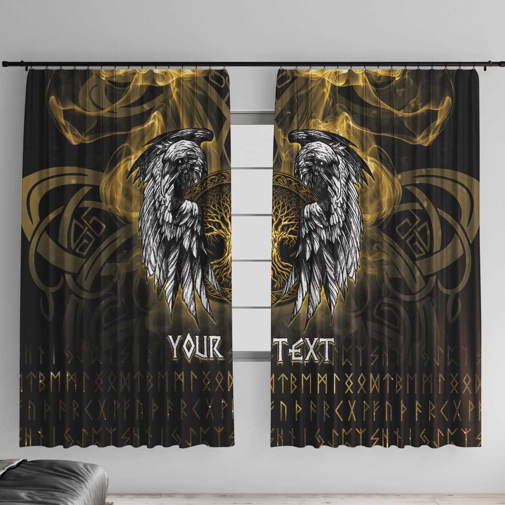 Personalized Cornwall Celtic Chough Window Curtain With Tree Of Life - Wonder Print Shop