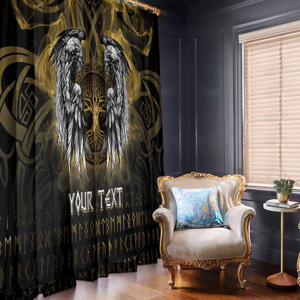 Personalized Cornwall Celtic Chough Window Curtain With Tree Of Life - Wonder Print Shop