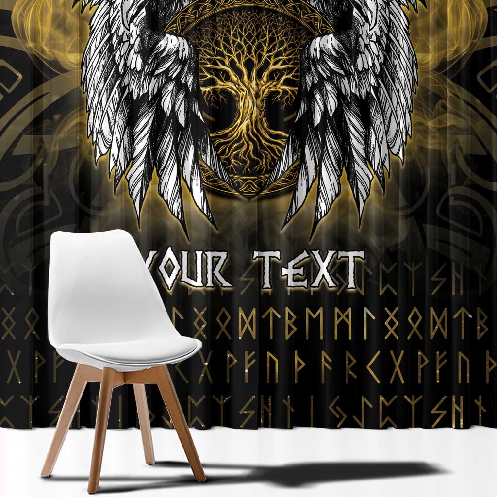 Personalized Cornwall Celtic Chough Window Curtain With Tree Of Life - Wonder Print Shop