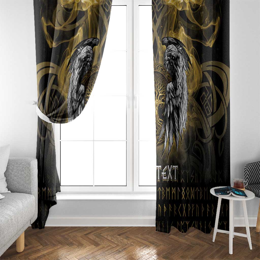 Personalized Cornwall Celtic Chough Window Curtain With Tree Of Life - Wonder Print Shop