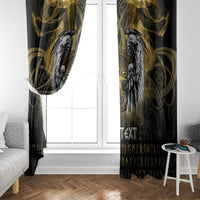 Personalized Cornwall Celtic Chough Window Curtain With Tree Of Life - Wonder Print Shop