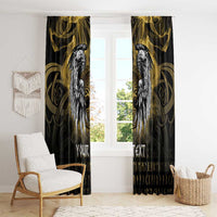 Personalized Cornwall Celtic Chough Window Curtain With Tree Of Life - Wonder Print Shop