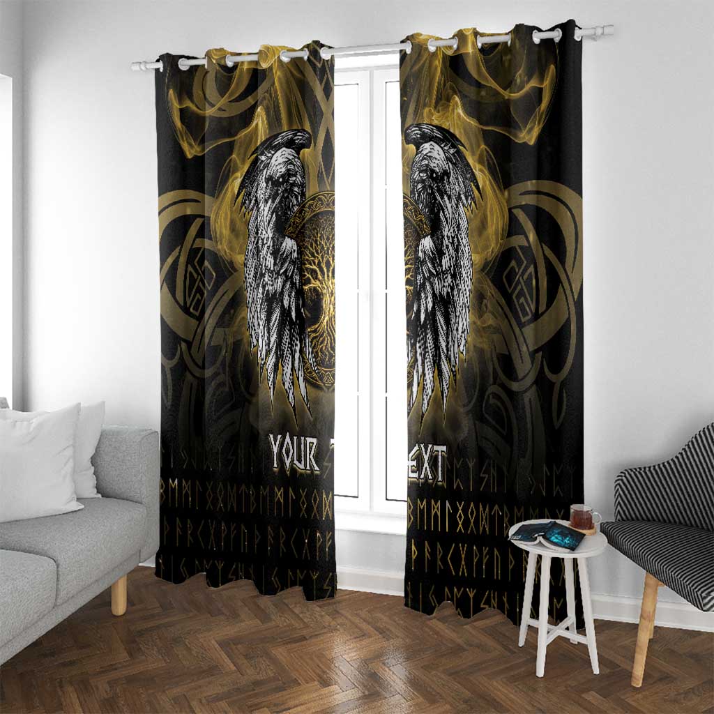 Personalized Cornwall Celtic Chough Window Curtain With Tree Of Life - Wonder Print Shop