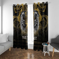 Personalized Cornwall Celtic Chough Window Curtain With Tree Of Life - Wonder Print Shop