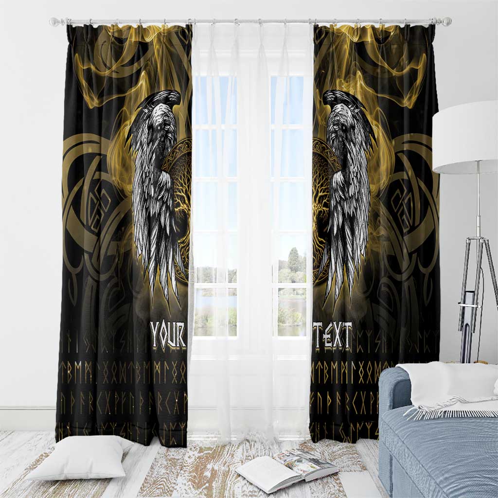 Personalized Cornwall Celtic Chough Window Curtain With Tree Of Life - Wonder Print Shop