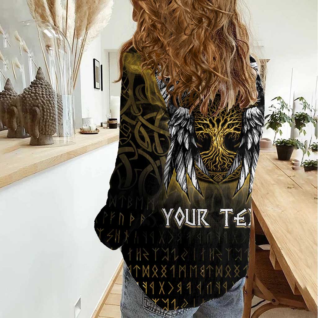 Personalized Cornwall Celtic Chough Women Casual Shirt With Tree Of Life - Wonder Print Shop