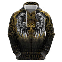 Personalized Cornwall Celtic Chough Zip Hoodie With Tree Of Life - Wonder Print Shop
