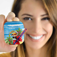 Belize Navidad Christmas AirPods Case Funny Santa Toucan - Wonder Print Shop