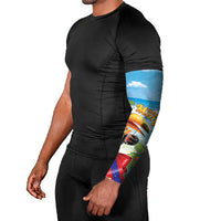 Belize Navidad Christmas Arm Sleeves Funny Santa Toucan - Wonder Print Shop