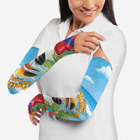 Belize Navidad Christmas Arm Sleeves Funny Santa Toucan - Wonder Print Shop
