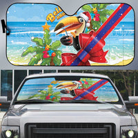 Belize Navidad Christmas Auto Sun Shade Funny Santa Toucan - Wonder Print Shop