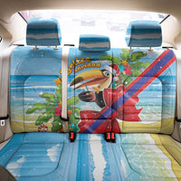Belize Navidad Christmas Back Car Seat Cover Funny Santa Toucan - Wonder Print Shop