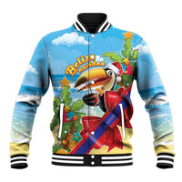 Belize Navidad Christmas Baseball Jacket Funny Santa Toucan - Wonder Print Shop