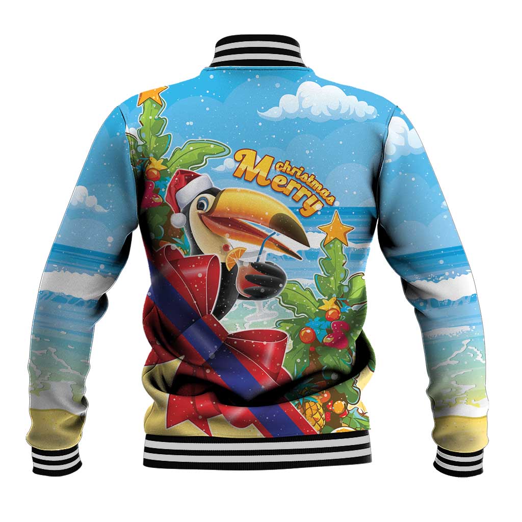 Belize Navidad Christmas Baseball Jacket Funny Santa Toucan - Wonder Print Shop