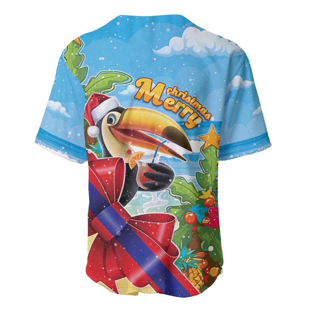 Belize Navidad Christmas Baseball Jersey Funny Santa Toucan - Wonder Print Shop