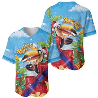 Belize Navidad Christmas Baseball Jersey Funny Santa Toucan - Wonder Print Shop