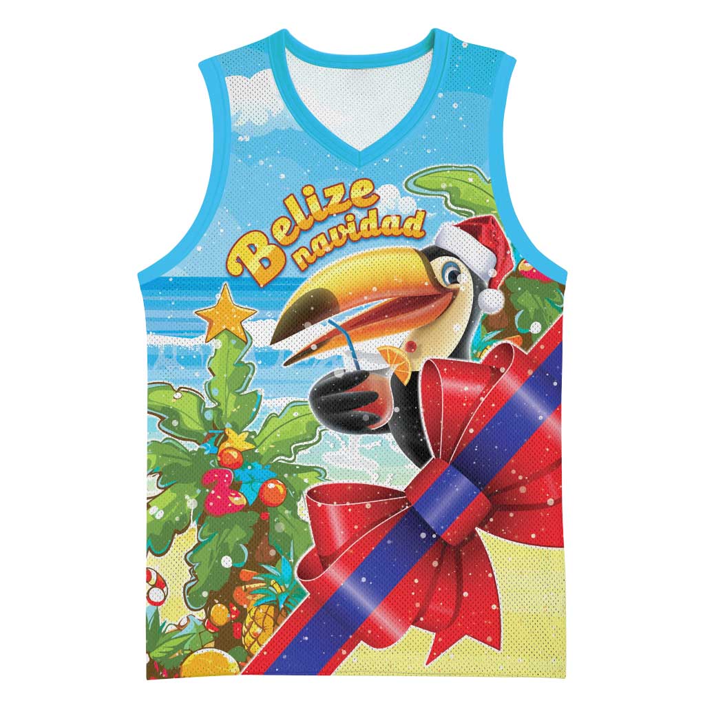 Belize Navidad Christmas Basketball Jersey Funny Santa Toucan - Wonder Print Shop