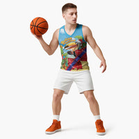 Belize Navidad Christmas Basketball Jersey Funny Santa Toucan - Wonder Print Shop