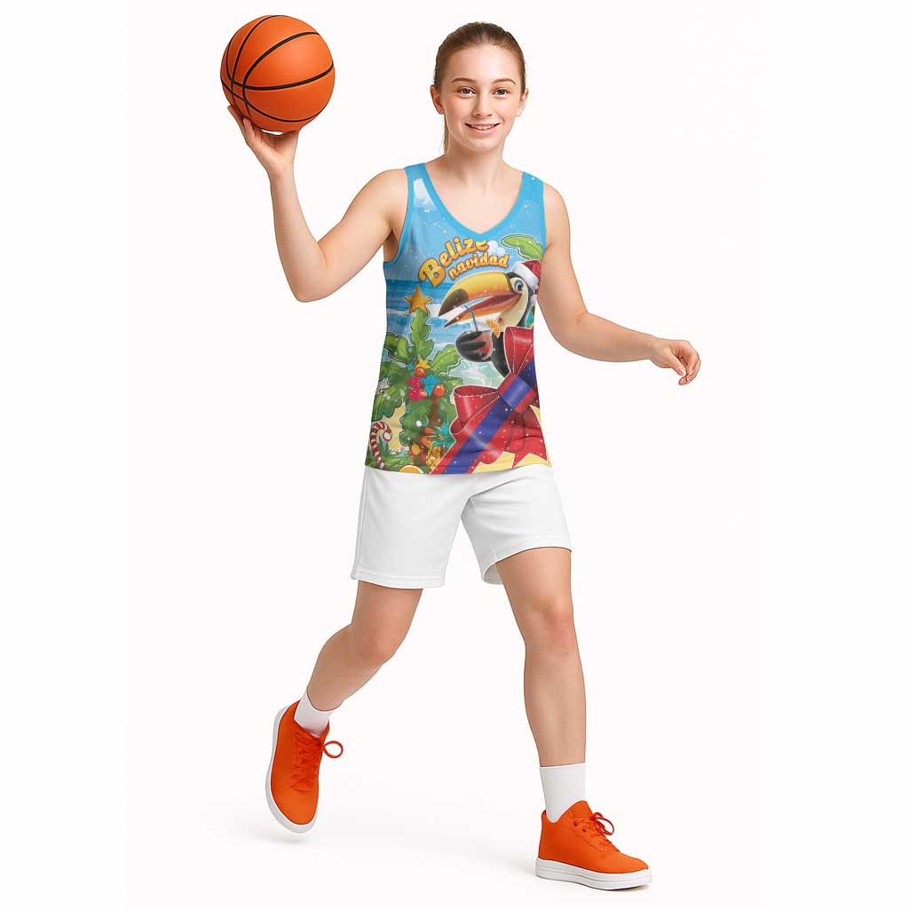 Belize Navidad Christmas Basketball Jersey Funny Santa Toucan - Wonder Print Shop