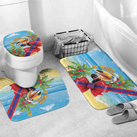 Belize Navidad Christmas Bathroom Set Funny Santa Toucan - Wonder Print Shop