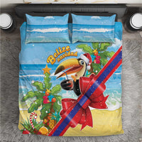 Belize Navidad Christmas Bedding Set Funny Santa Toucan - Wonder Print Shop