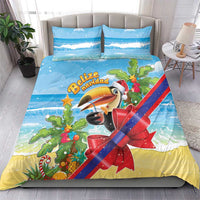 Belize Navidad Christmas Bedding Set Funny Santa Toucan - Wonder Print Shop