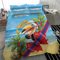 Belize Navidad Christmas Bedding Set Funny Santa Toucan - Wonder Print Shop
