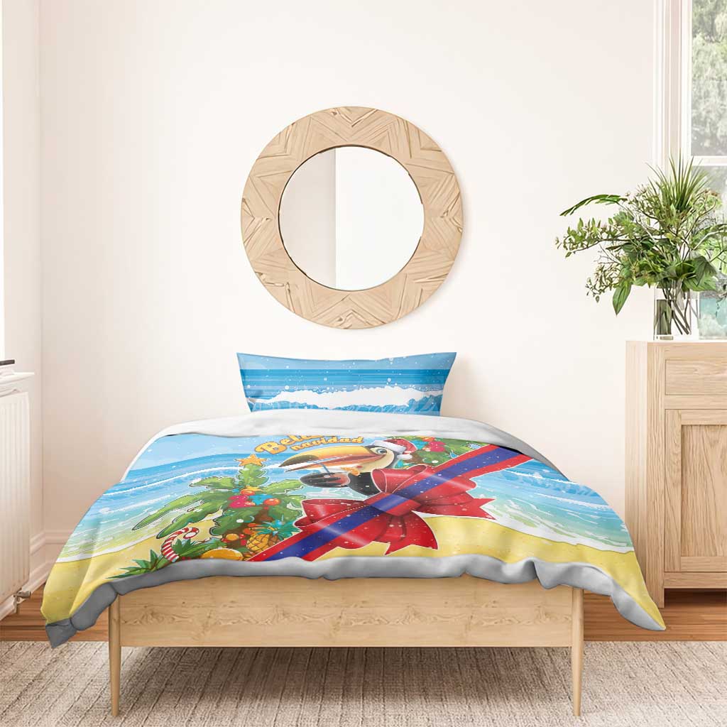 Belize Navidad Christmas Bedding Set Funny Santa Toucan - Wonder Print Shop