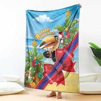 Belize Navidad Christmas Blanket Funny Santa Toucan - Wonder Print Shop