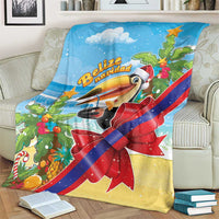 Belize Navidad Christmas Blanket Funny Santa Toucan - Wonder Print Shop