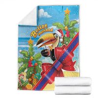 Belize Navidad Christmas Blanket Funny Santa Toucan - Wonder Print Shop
