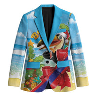 Belize Navidad Christmas Blazer Funny Santa Toucan - Wonder Print Shop