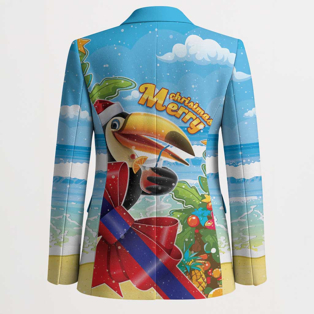 Belize Navidad Christmas Blazer Funny Santa Toucan - Wonder Print Shop