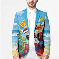 Belize Navidad Christmas Blazer Funny Santa Toucan - Wonder Print Shop