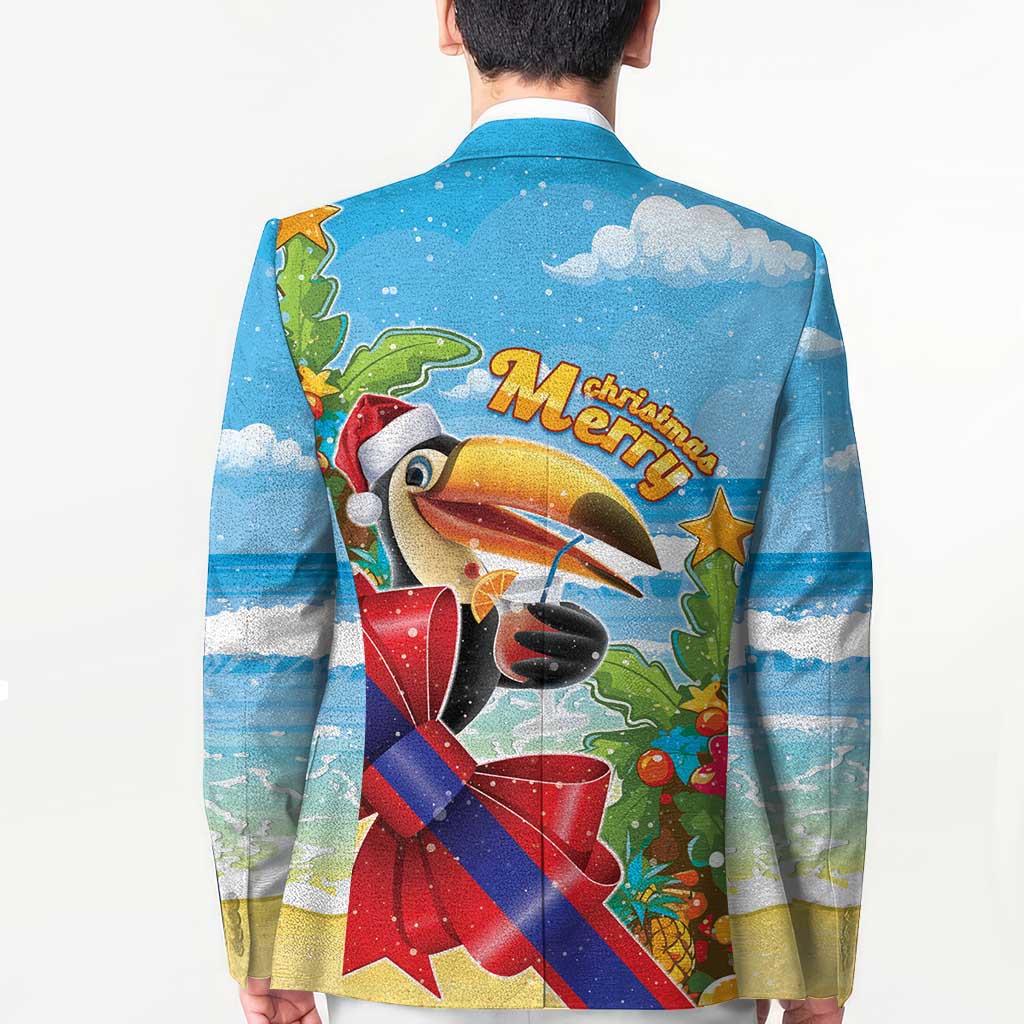 Belize Navidad Christmas Blazer Funny Santa Toucan - Wonder Print Shop