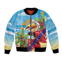 Belize Navidad Christmas Bomber Jacket Funny Santa Toucan - Wonder Print Shop