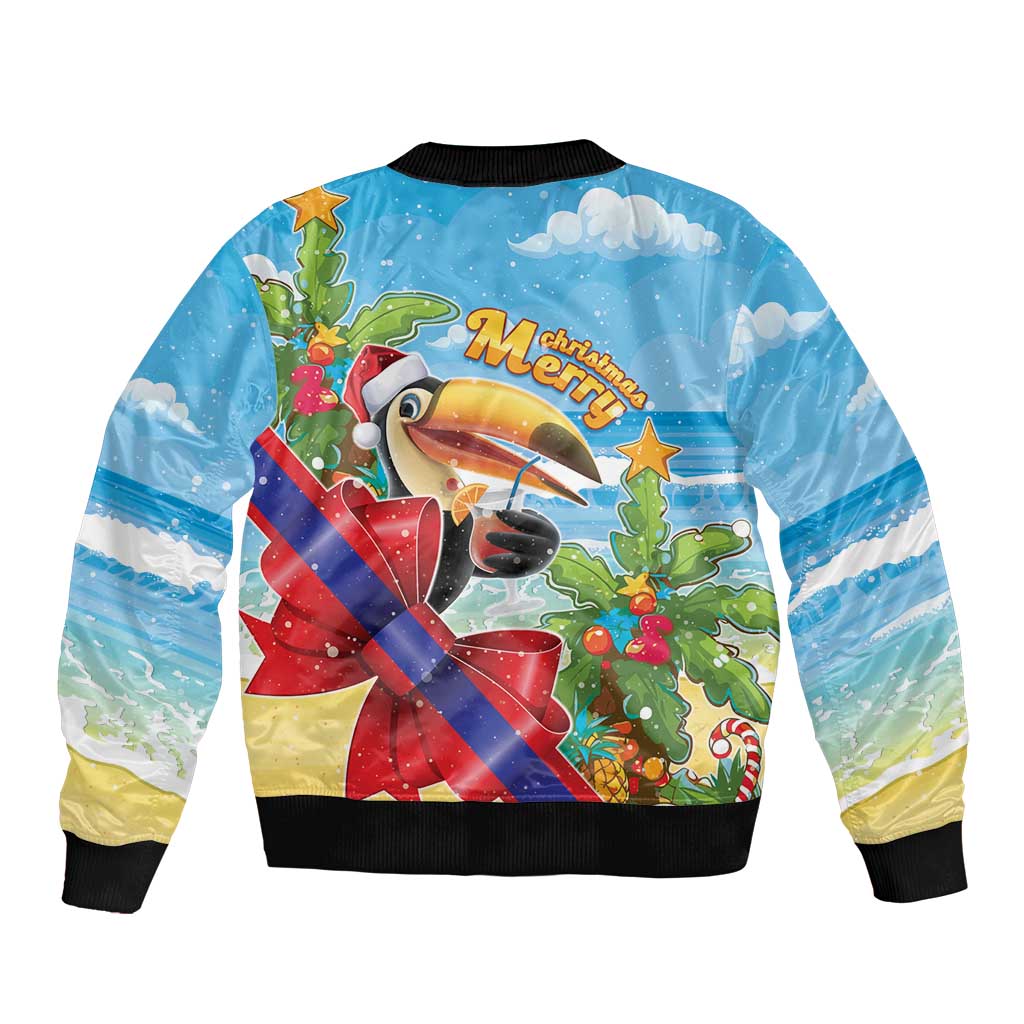 Belize Navidad Christmas Bomber Jacket Funny Santa Toucan - Wonder Print Shop